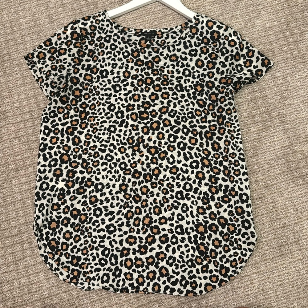 Ann Taylor Cheetah Pattern Blouse - size Medium